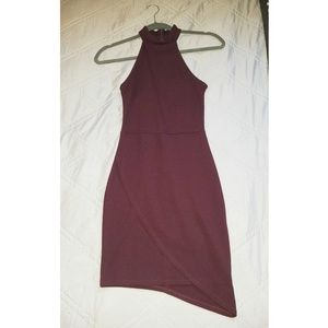 Aubergine fitted dress